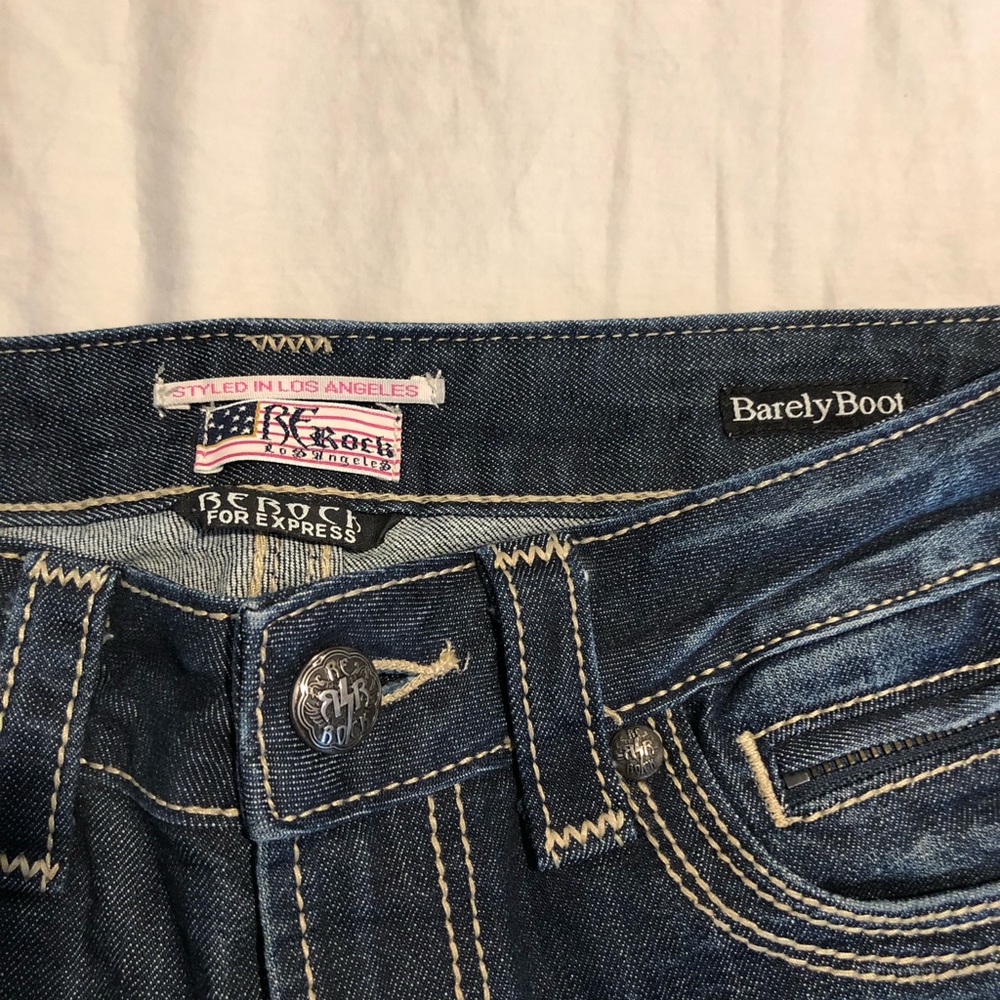 Express Barely Boot Jeans Size 4 - image 3